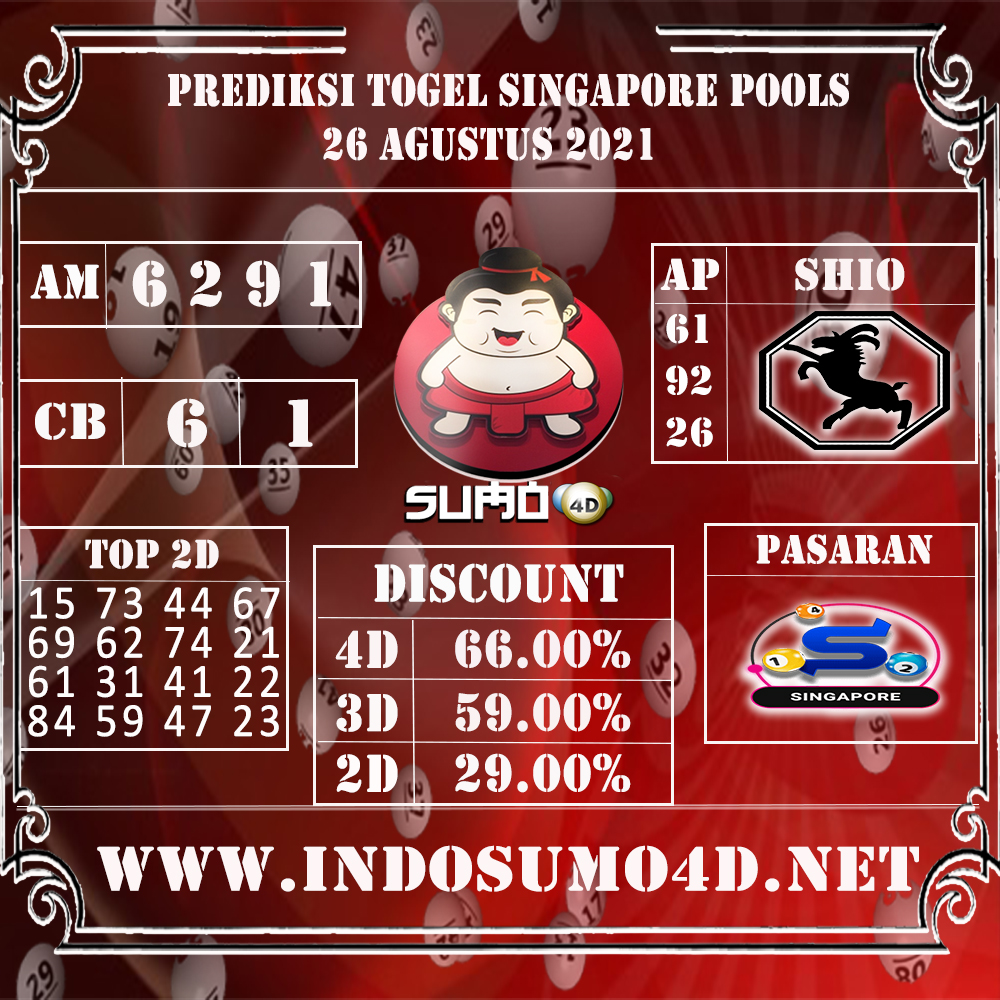 PREDIKSI TOGEL SINGAPORE POOLS 26 AGUSTUS 2021