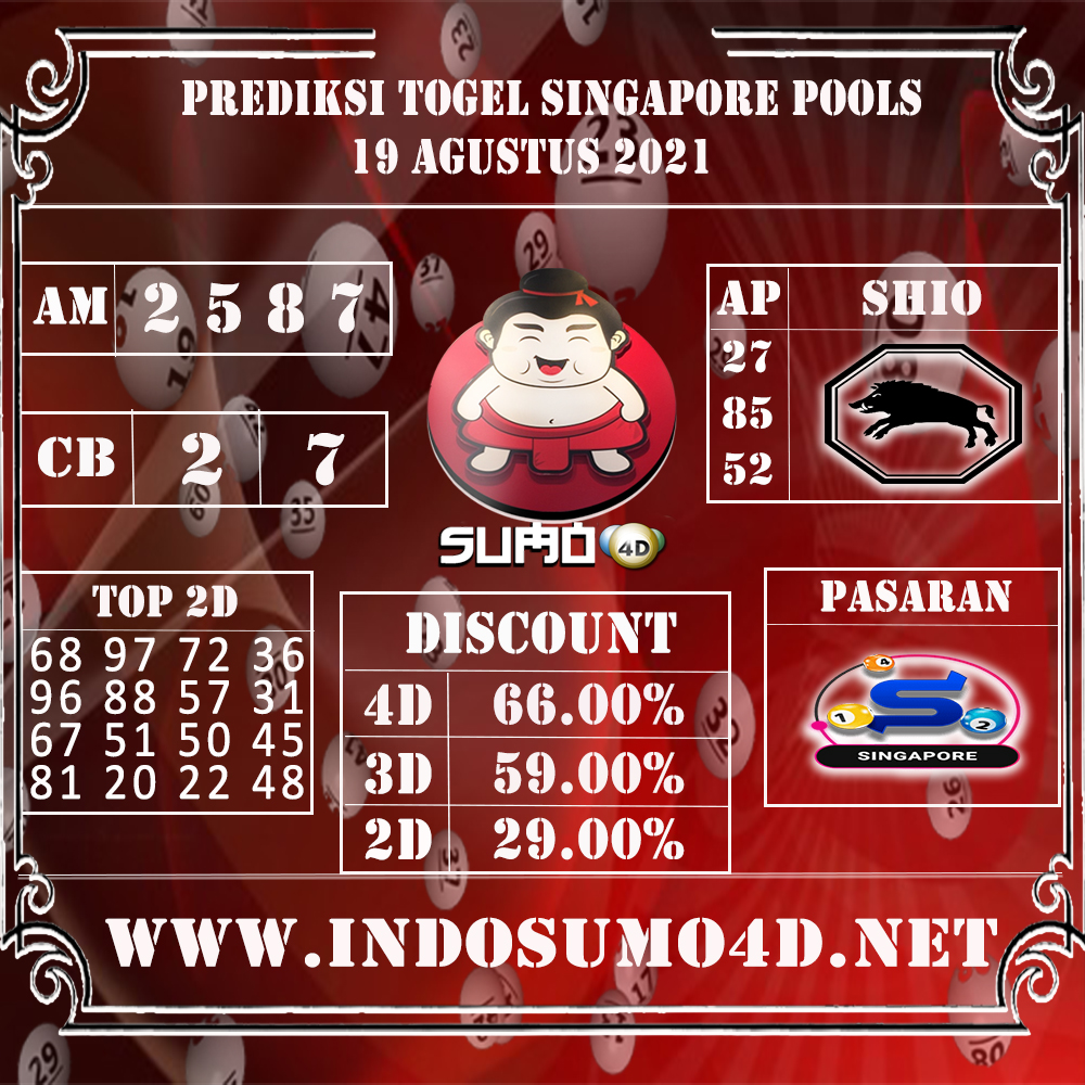 PREDIKSI TOGEL SINGAPORE POOLS 19 AGUSTUS 2021