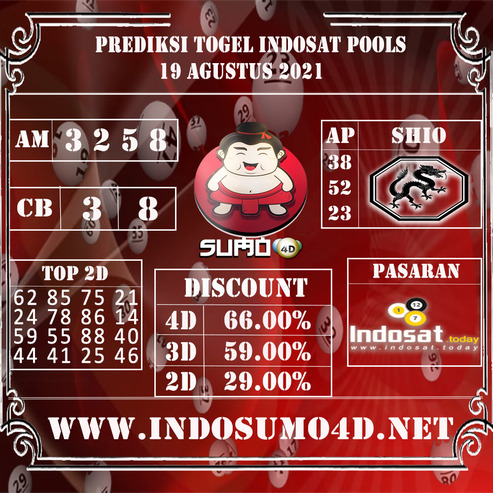 PREDIKSI TOGEL INDOSAT POOLS 19 AGUSTUS 2021