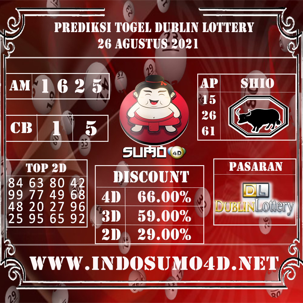 PREDIKSI TOGEL DUBLIN LOTTERY 26 AGUSTUS 2021