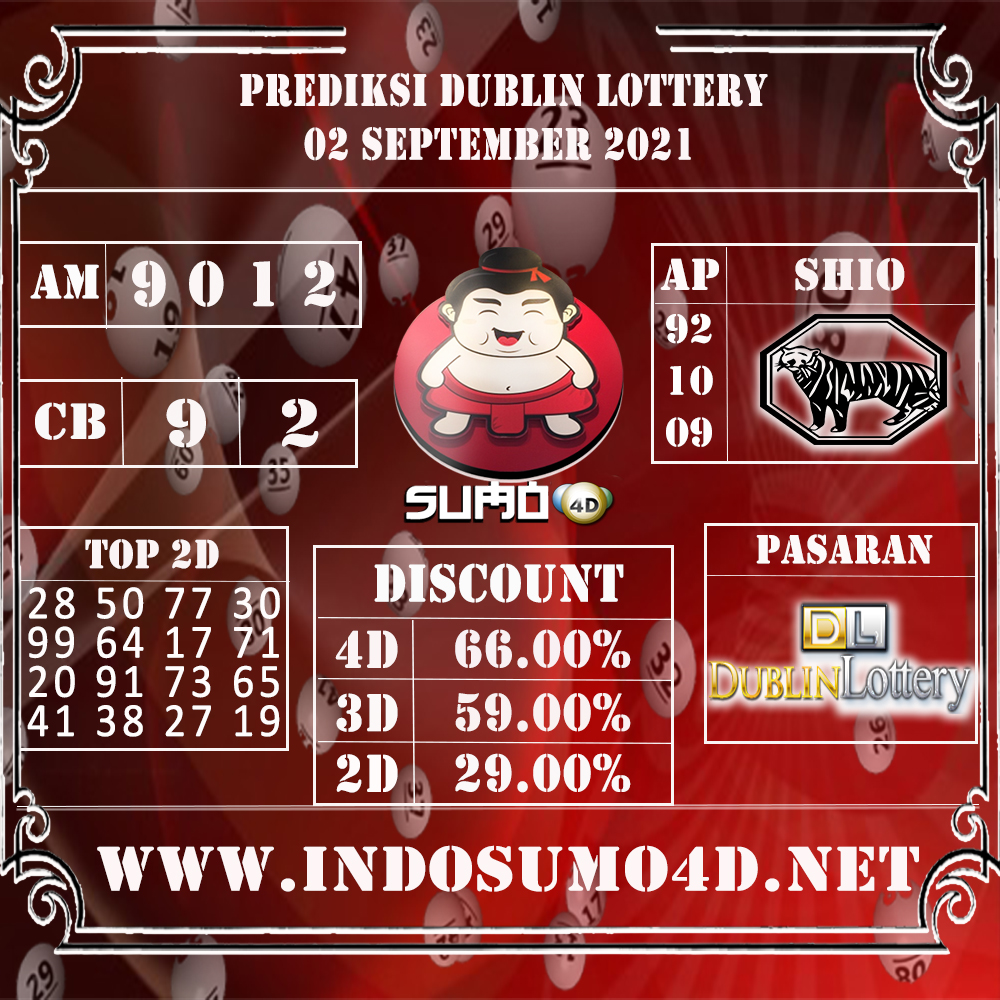 PREDIKSI TOGEL DUBLIN LOTTERY 02 SEPTEMBER 2021