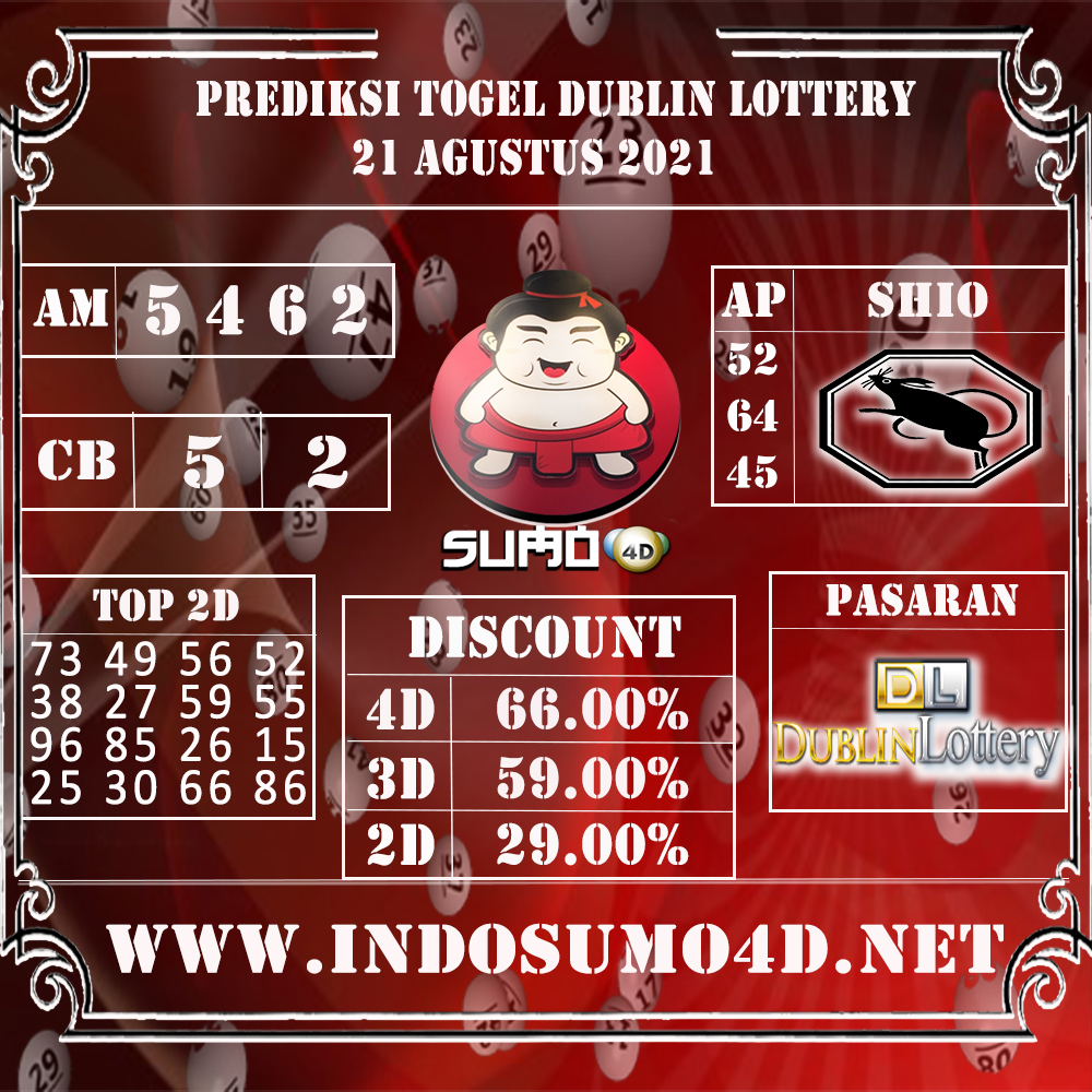 PREDIKSI TOGEL DUBLIN LOTTERY 21 AGUSTUS 2021