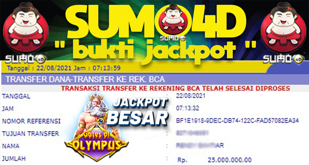 BUKTI JP DI SLOTGAME PRAGMATIC PLAY SUMO4D