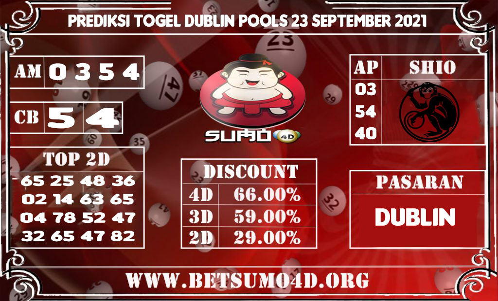 PREDIKSI TOGEL DUBLIN LOTTERY 23 SEPTEMBER 2021