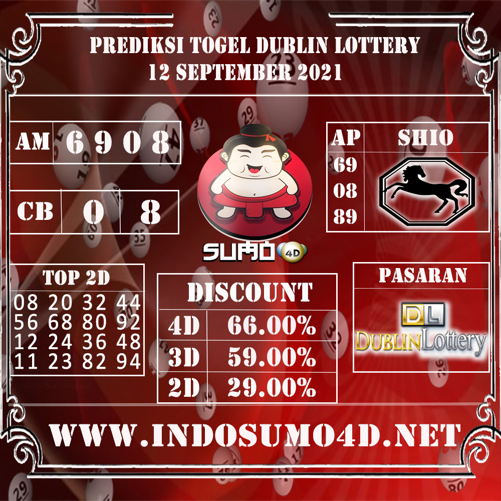 PREDIKSI TOGEL DUBLIN LOTTERY 12 SEPTEMBER 2021