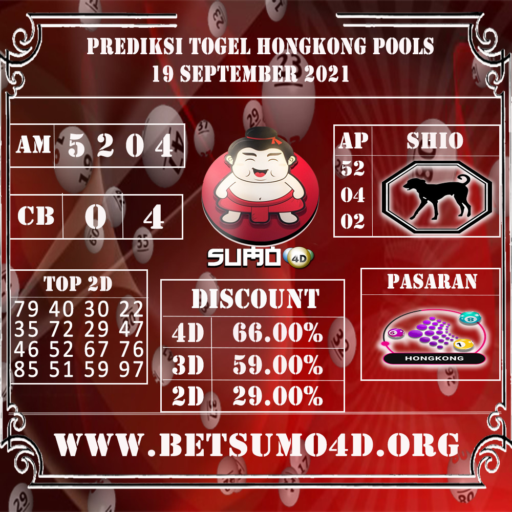 PREDIKSI TOGEL HONGKONG POOLS 19 SEPTEMBER 2021