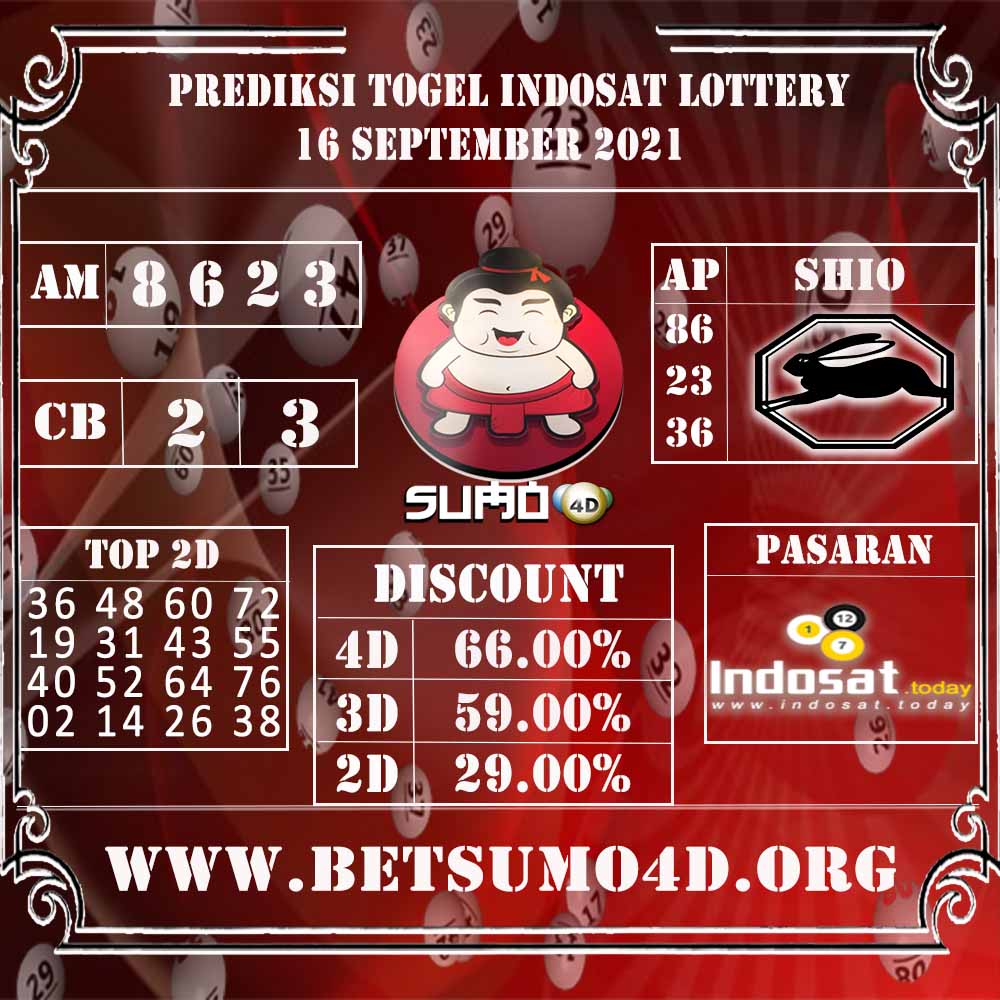 PREDIKSI TOGEL INDOSAT POOLS 16 SEPTEMBER 2021