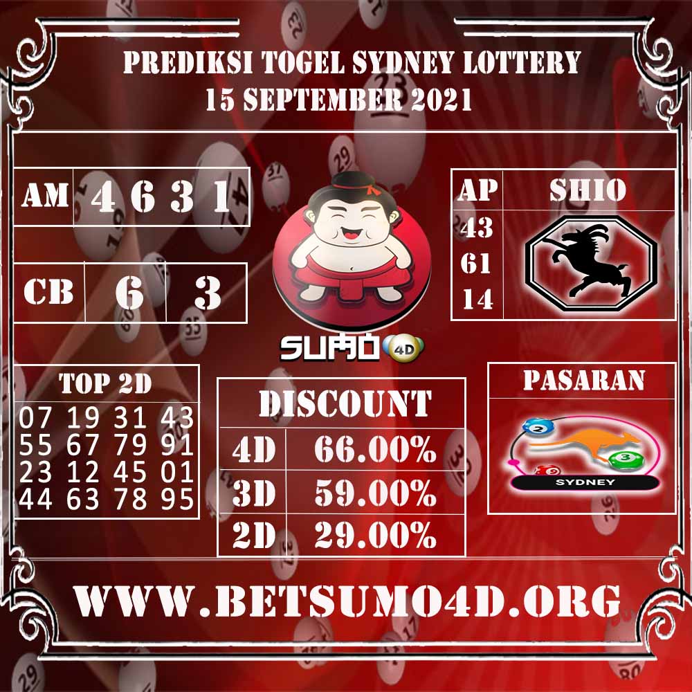 PREDIKSI TOGEL SYDNEY POOLS 15 SEPTEMBER 2021