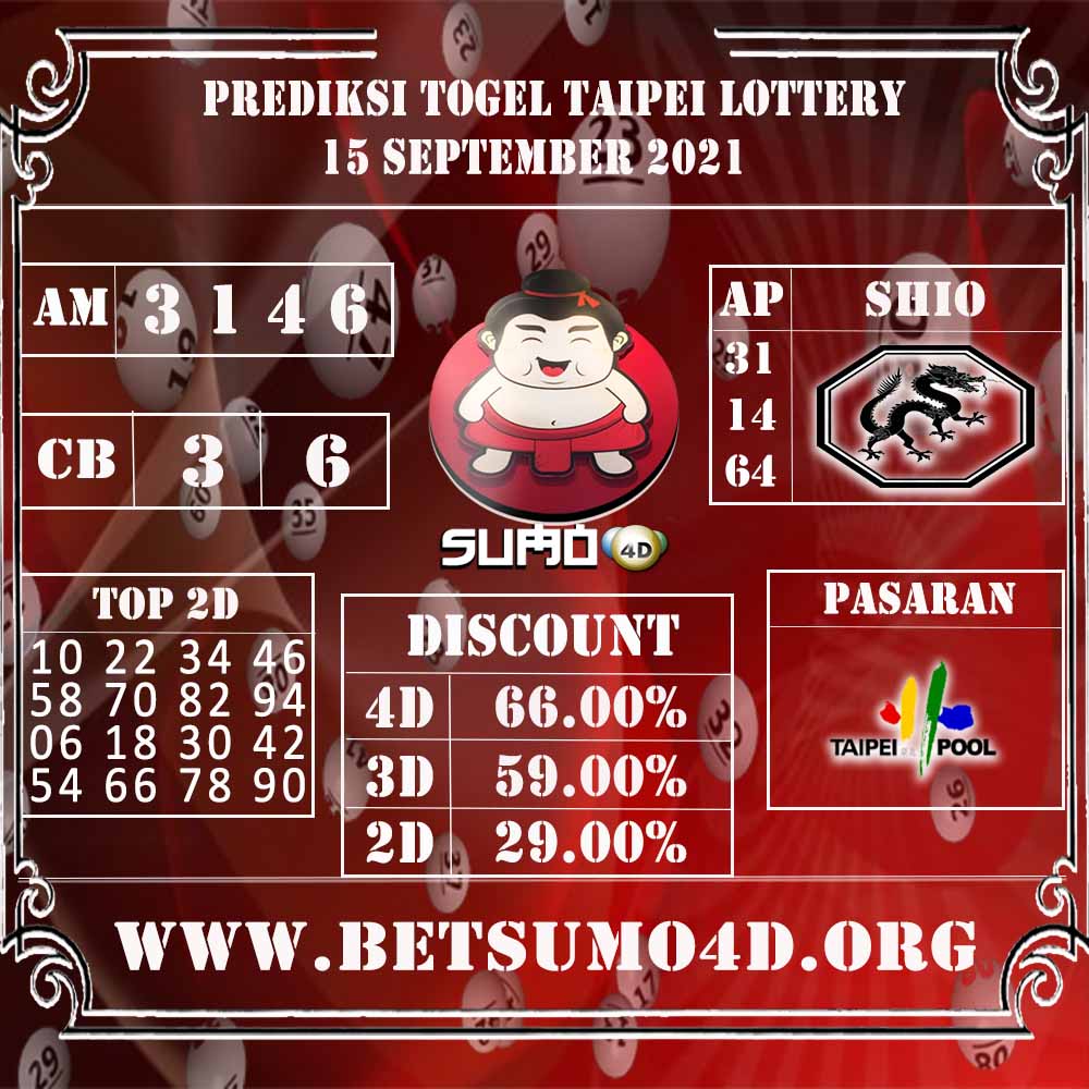 PREDIKSI TOGEL TAIPEI POOLS 15 SEPTEMBER 2021