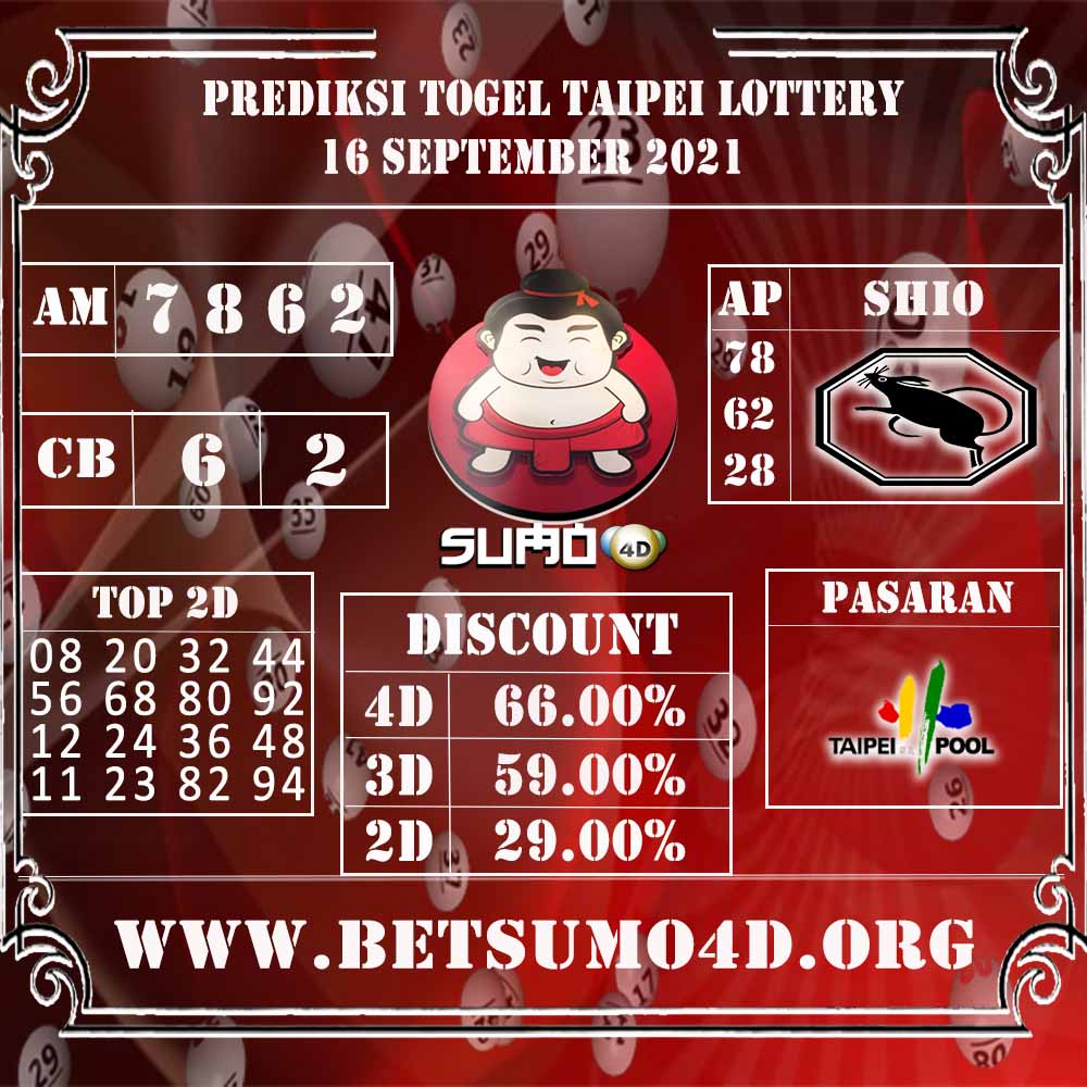 PREDIKSI TOGEL TAIPEI POOLS 16 SEPTEMBER 2021