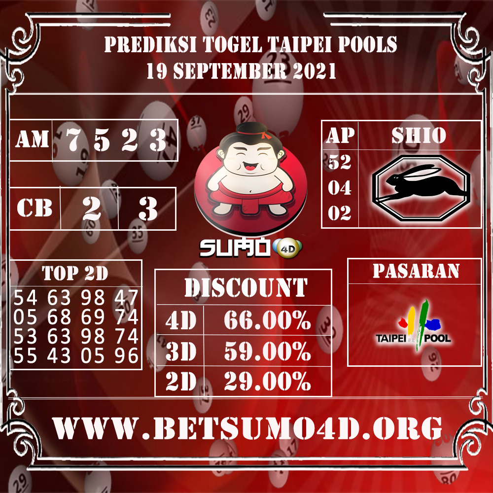 PREDIKSI TOGEL TAIPEI POOLS 18 SEPTEMBER 2021