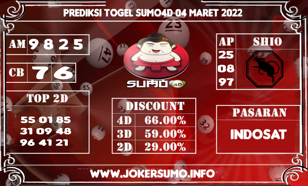 PREDIKSI TOGEL INDOSAT POOLS 04 MARET 2022