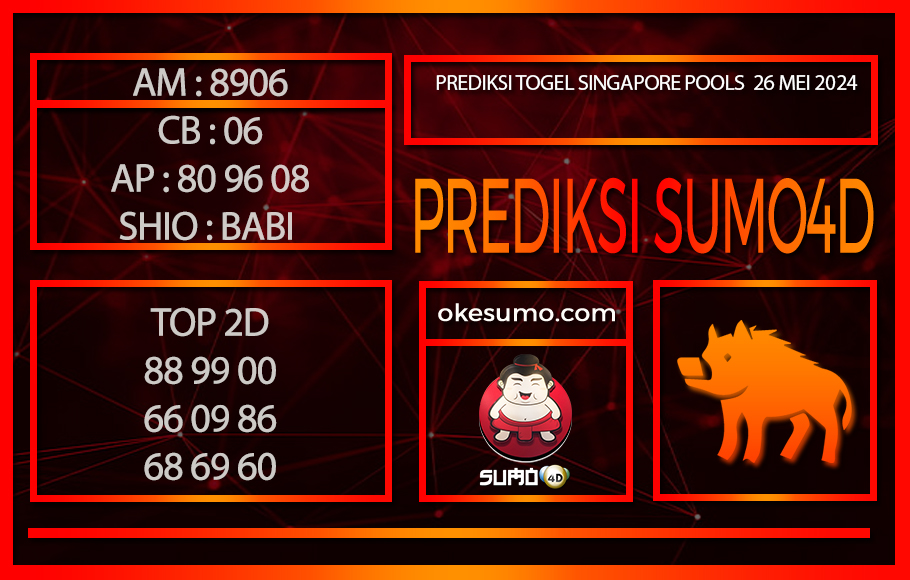 PREDIKSI TOGEL SINGAPORE POOLS 26MEI2024