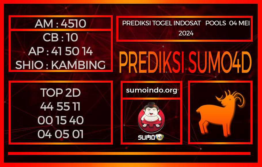 PREDIKSI TOGEL INDOSAT POOLS 04MEI2024