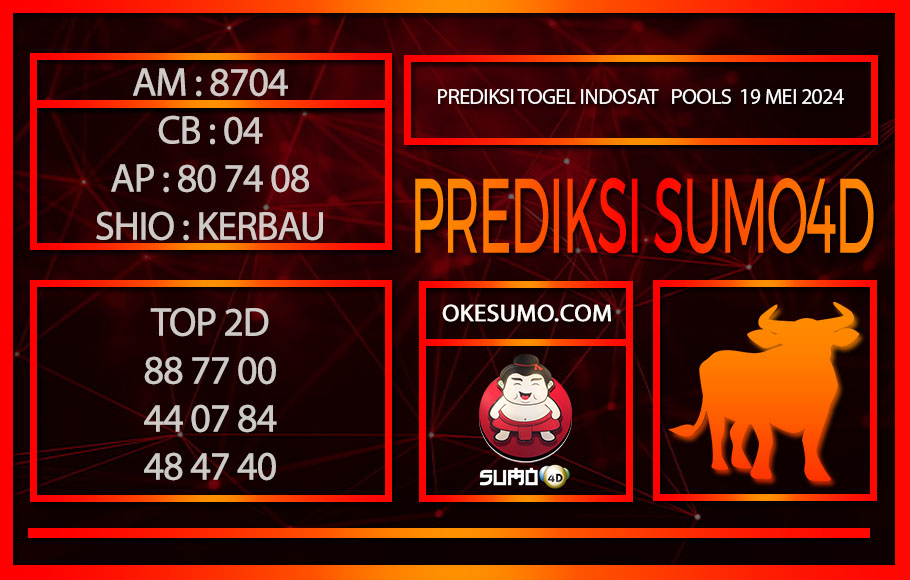 PREDIKSI TOGEL INDOSAT POOLS 19MEI2024