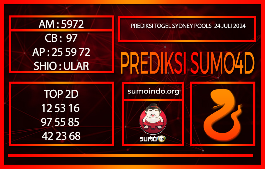 PREDIKSI TOGEL SYDNEY POOLS24/JULI/2024