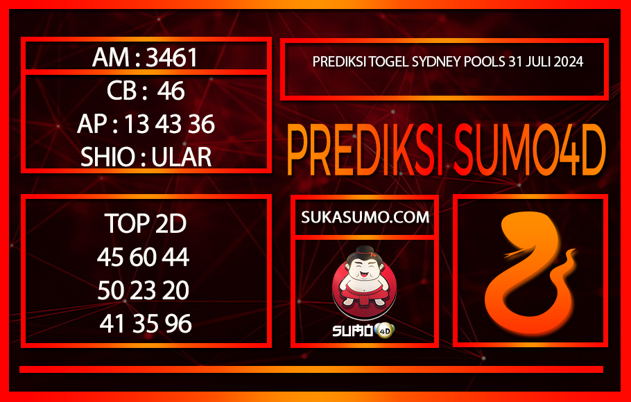 PREDIKSI TOGEL SYDNEY POOLS31/JULI/2024