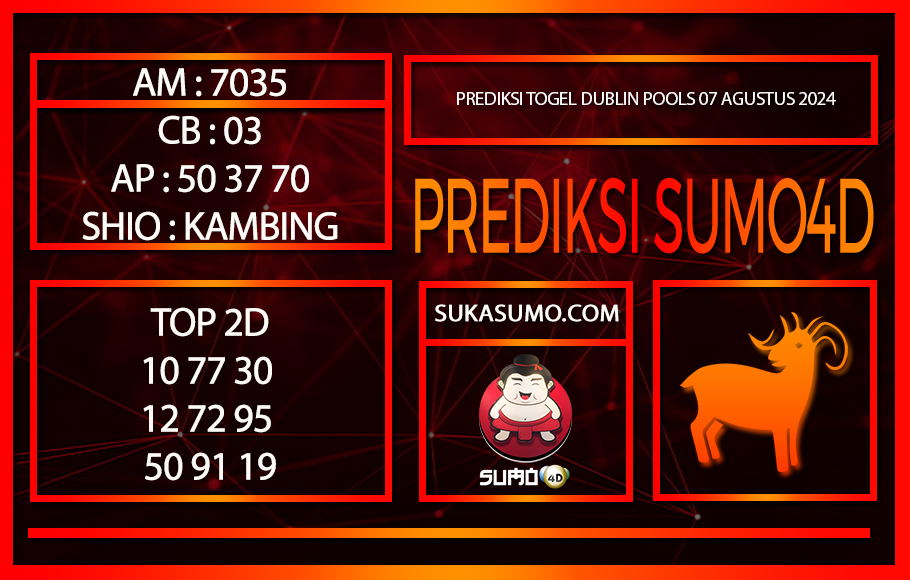 PREDIKSI TOGEL DUBLIN POOLS/07/AGUSTUS/2024