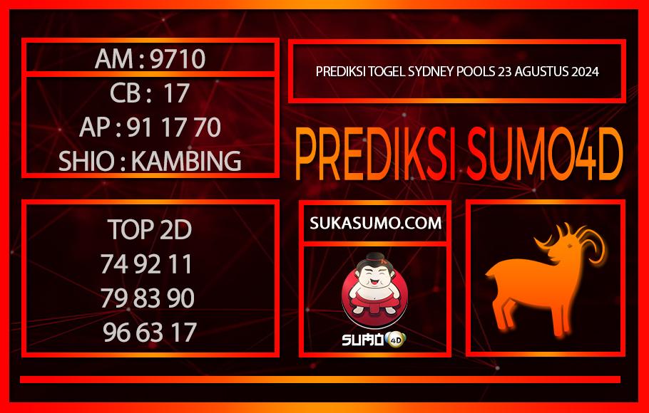 PREDIKSI TOGEL SYDNEY POOLS/23/AGUSTUS/2024