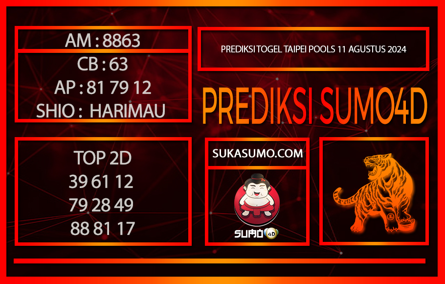 PREDIKSI TOGEL TAIPEI POOLS/11/AGUSTUS/2024