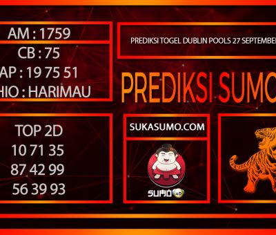 PREDIKSI TOGEL DUBLIN POOLS/27/SEPTEMBER/2024