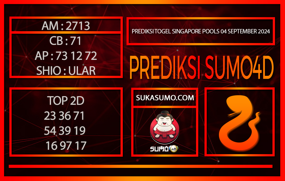 PREDIKSI TOGEL SINGAPORE POOLS04/SEPTEMBER/2024