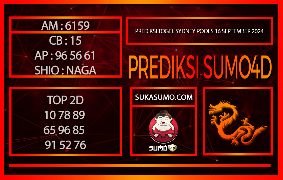 PREDIKSI TOGEL SYDNEY POOLS/16/SEPTEMBER/2024