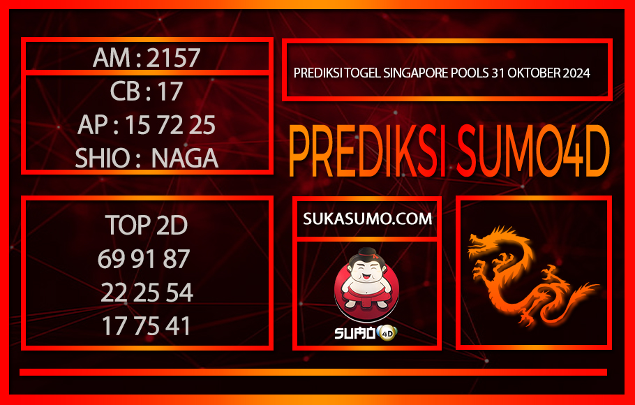 PREDIKSI TOGEL SINGAPORE POOLS/31/OKTOBER/2024