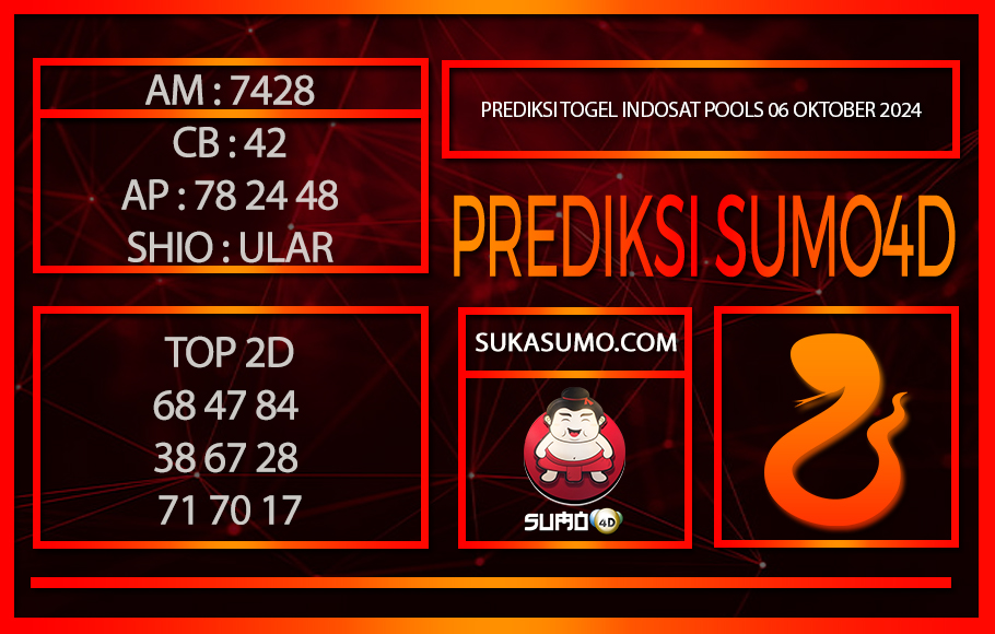 PREDIKSI TOGEL INDOSAT POOLS/06/OKTOBER/2024