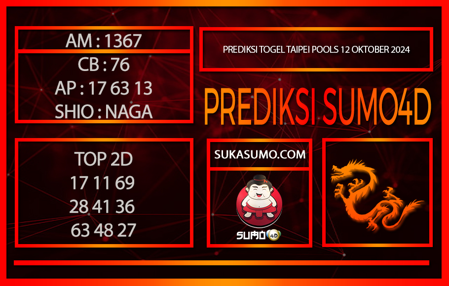 PREDIKSI TOGEL TAIPEI POOLS/12/OKTOBER/2024