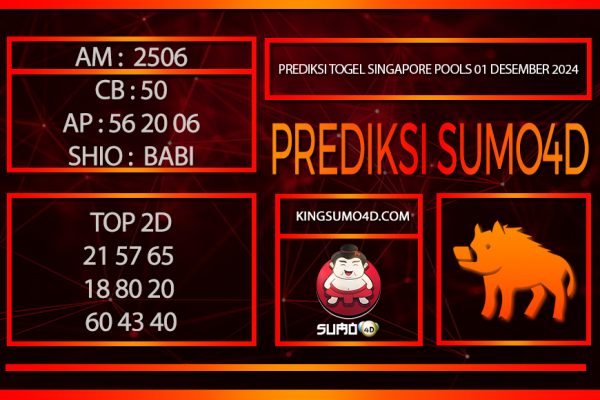 PREDIKSI TOGEL SINGAPORE POOLS/01/DESEMBER/2024