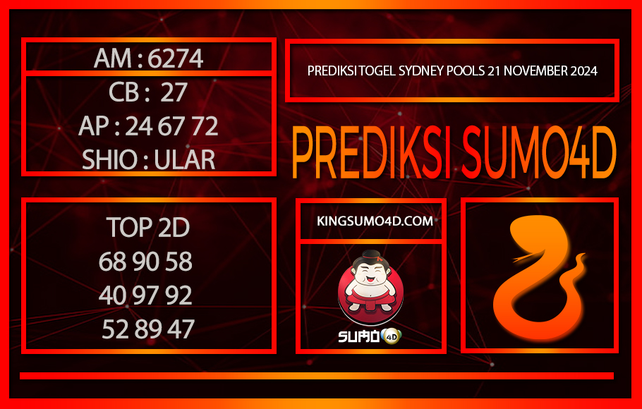 PREDIKSI TOGEL SYDNEY POOLS/21/NOVEMBER/2024