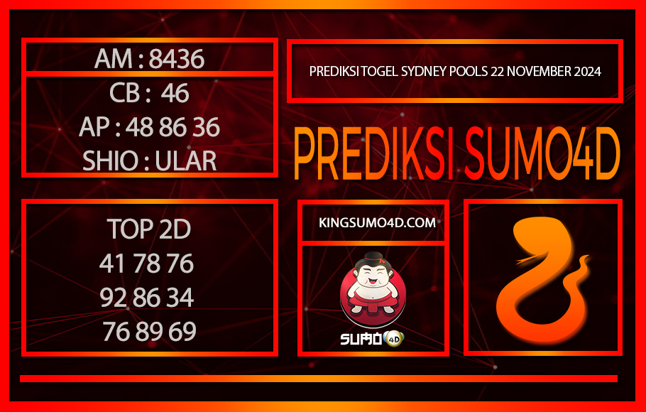 PREDIKSI TOGEL SYDNEY POOLS/22/NOVEMBER/2024