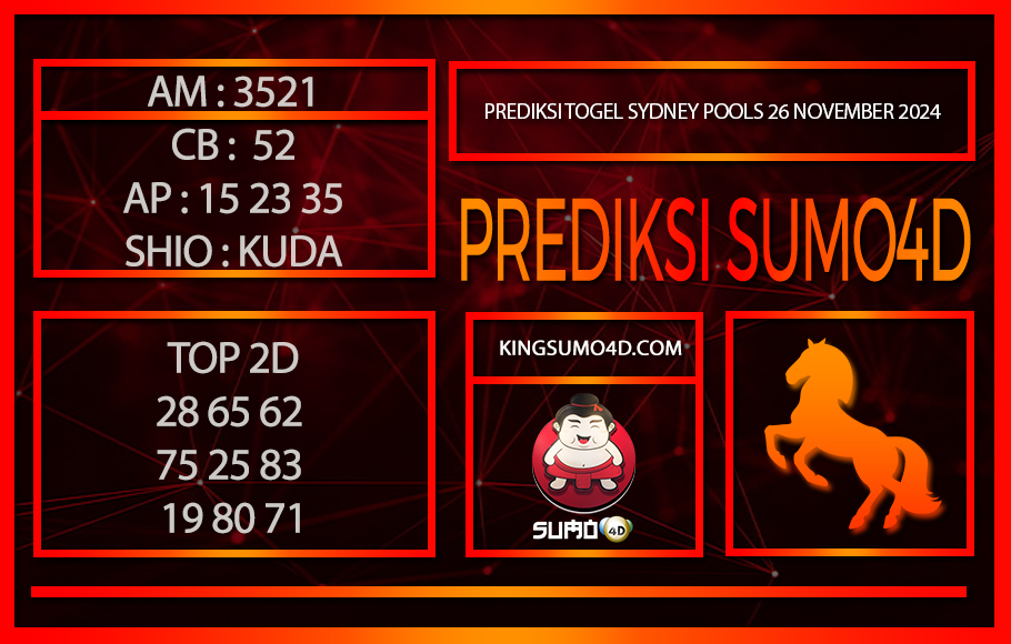 PREDIKSI TOGEL SYDNEY POOLS/26/NOVEMBER/2024