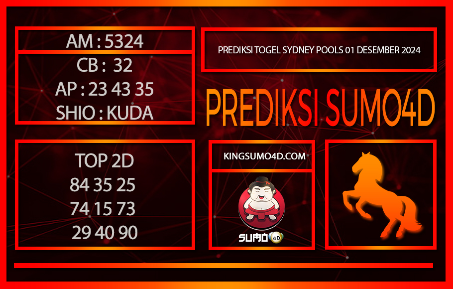 PREDIKSI TOGEL SYDNEY POOLS/01/DESEMBER/2024