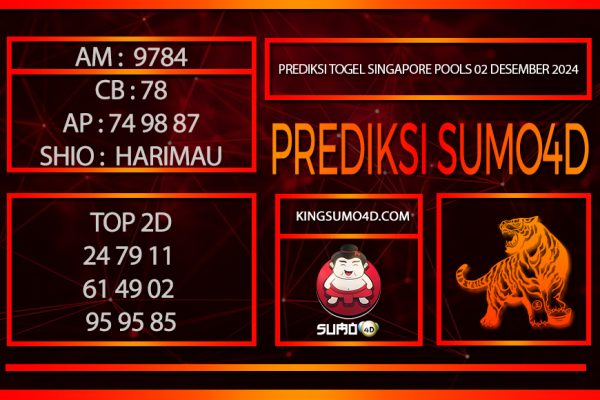 PREDIKSI TOGEL SINGAPORE POOLS/02/DESEMBER/2024